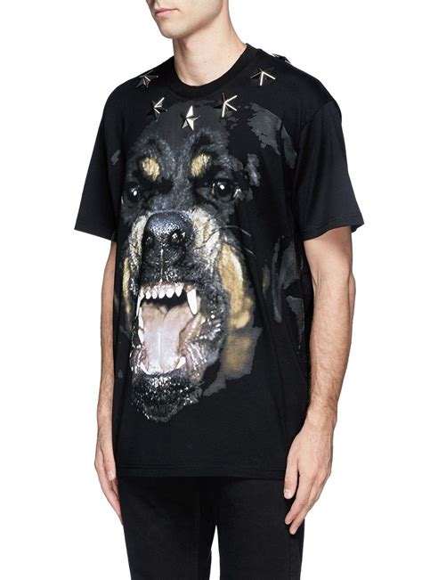 givenchy rottweiler t shirt stars|givenchy t shirt with holes.